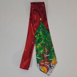 J. Garcia Dracula Claus Collection 58 Christmas Reindeer Drum Novelty Neck Tie